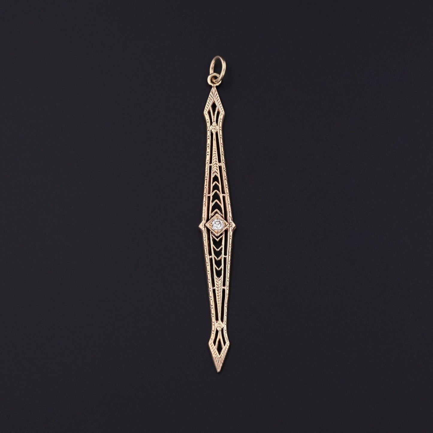 Antique Diamond Conversion Pendant of 14k Gold