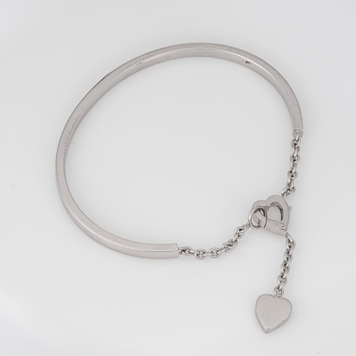 Cartier Mon Amour Diamond Bracelet Sz 15 Estate 18k White Gold Signed Jewelry