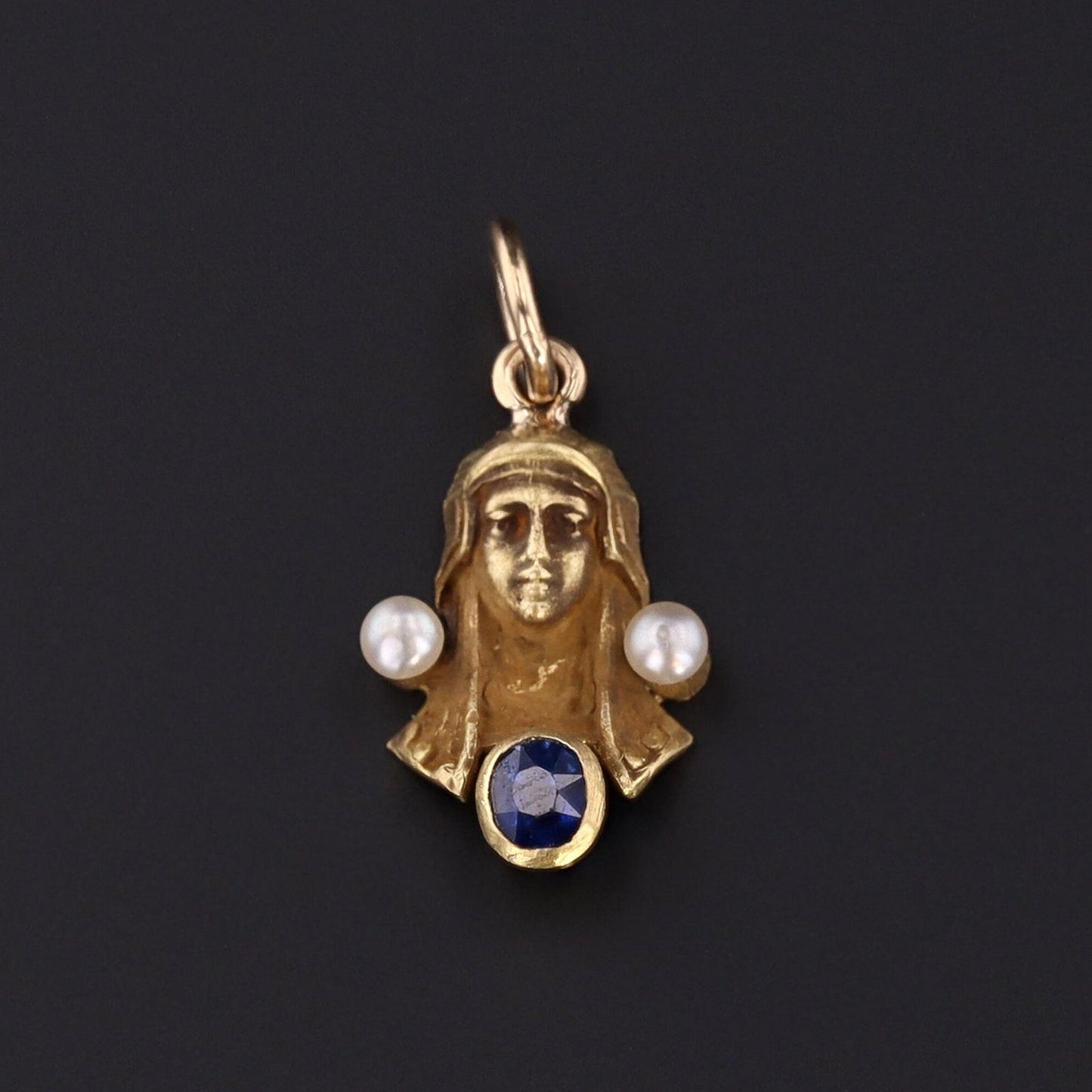 Antique Egyptian Revival Pharaoh Conversion Pendant