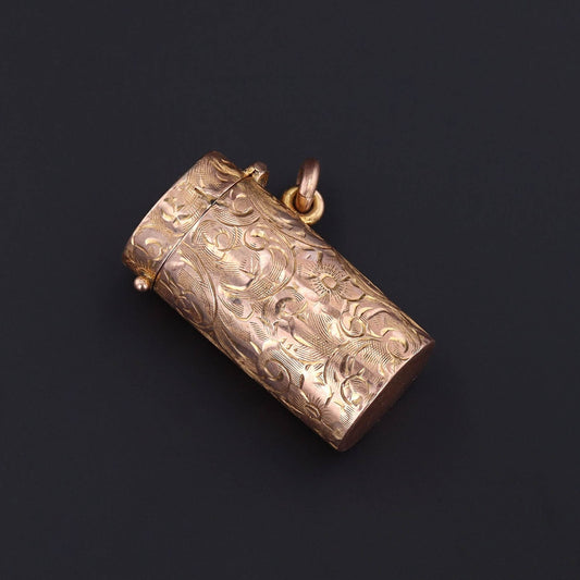 Antique Container Charm | Collapsible Cigarette Holder Charm Case