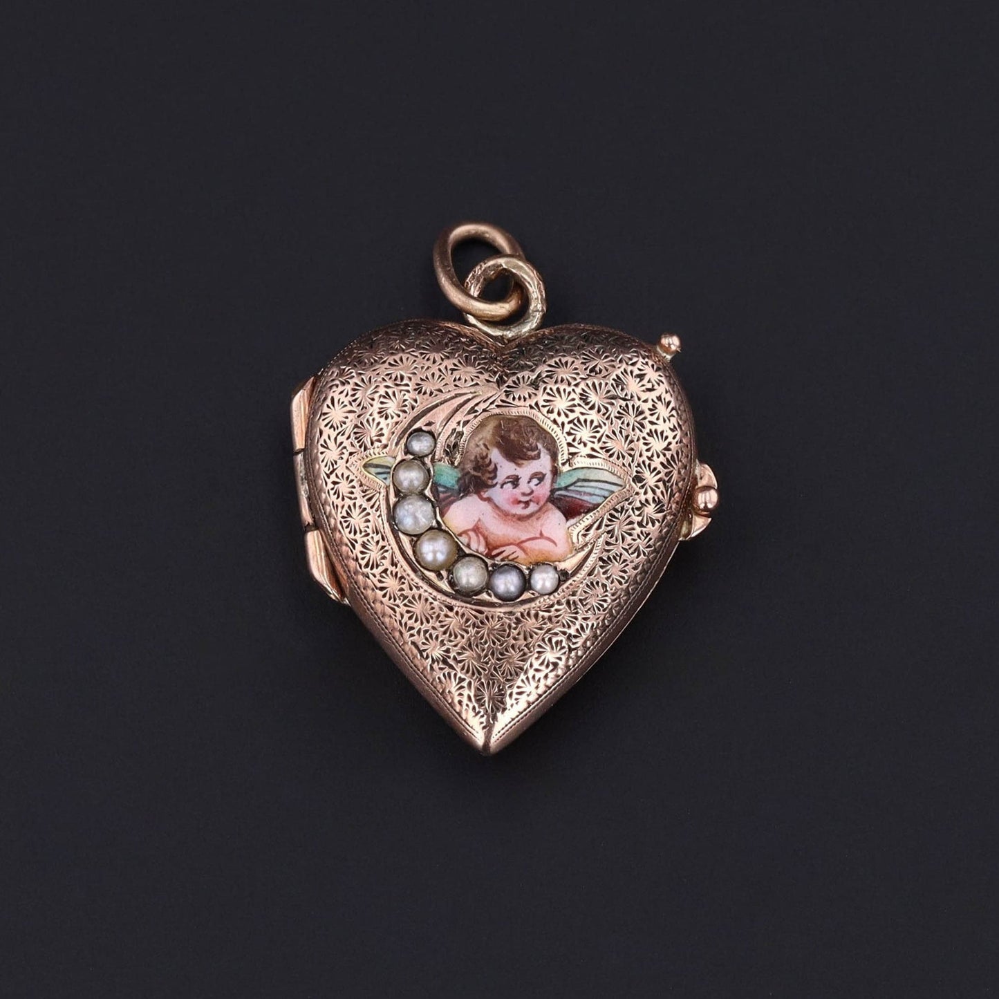 Antique Cherub Locket of Gold