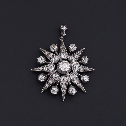Antique Diamond Star Pendant | Antique Pendant