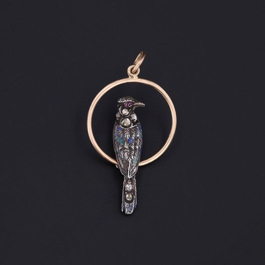 Antique Diamond Bird Conversion Pendant