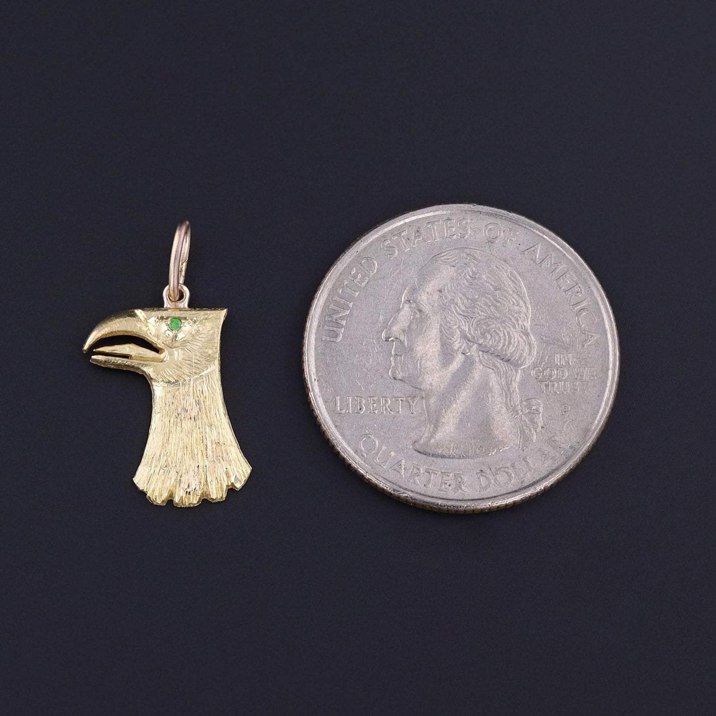 Antique Eagle Charm of 18k Gold